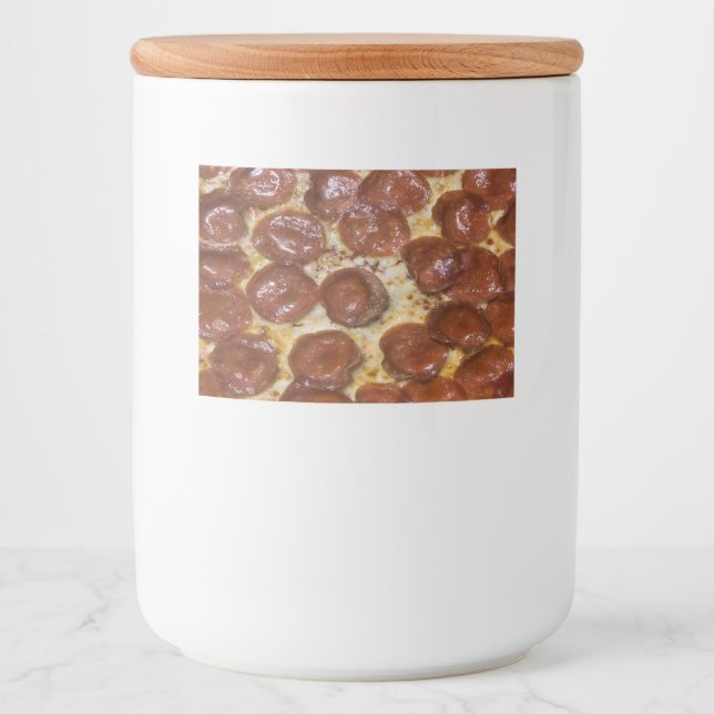Etiqueta Para Comida Pepperoni Pizza (Anverso)