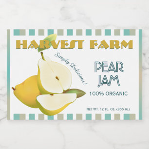 Etiqueta Para Comida Peras Frutas Tropicales