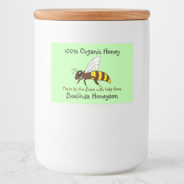 Etiqueta Para Comida Personalizado Bee Organic Honey Jar Labels
