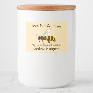 Etiqueta Para Comida Personalizado Bee Set Honey Jar Labels