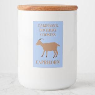 Etiqueta Para Comida Personalizado Capricorn Star Sign Goat