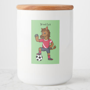 Etiqueta Para Comida Personalizado de fútbol divertido y divertido