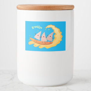 Etiqueta Para Comida Personalizado de surf con chips de maíz de nachos