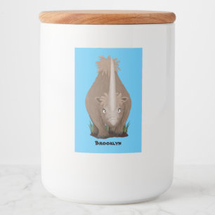 Etiqueta Para Comida Personalizado elasmotherium rinoceronte