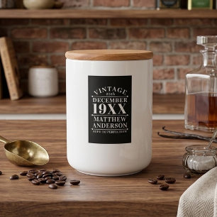 Etiqueta Para Comida Personalizado Vintage Envejecido a la Perfección