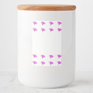 Etiqueta Para Comida Pink Daisy