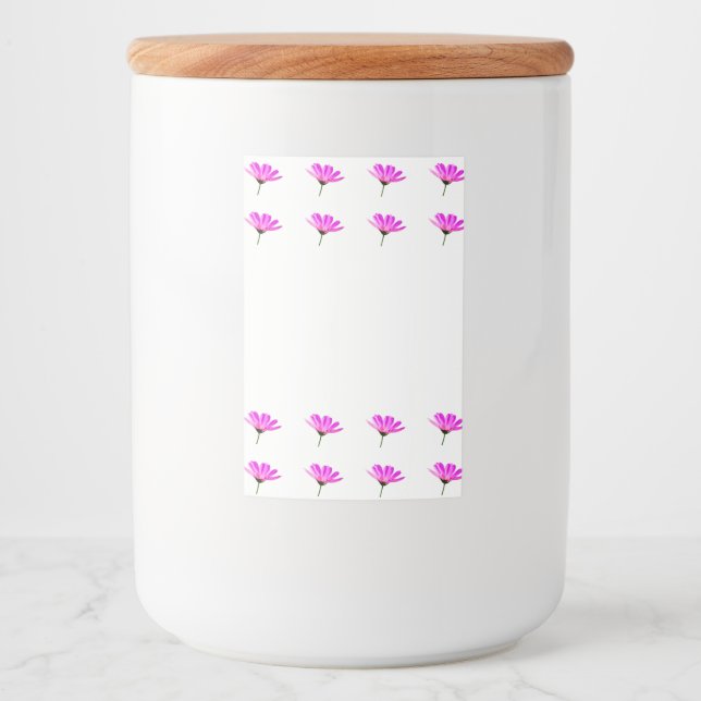 Etiqueta Para Comida Pink Daisy (Anverso)