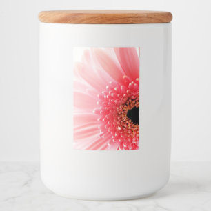 Etiqueta Para Comida Pink Gerbera Daisy