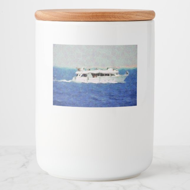 Etiqueta Para Comida Pintura de barco (Anverso)