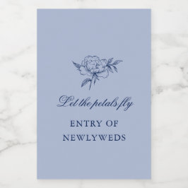 Etiqueta Para Comida Pistola de flor Boda esbozada minimalista