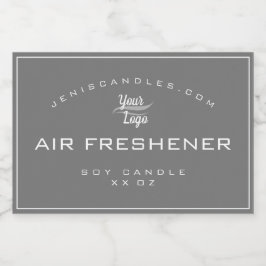 Etiqueta Para Comida Plantilla de logotipo gris minimalista Vela de est