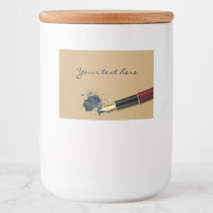 Etiqueta Para Comida Pluma de fuente de relleno con ranura para tinta -