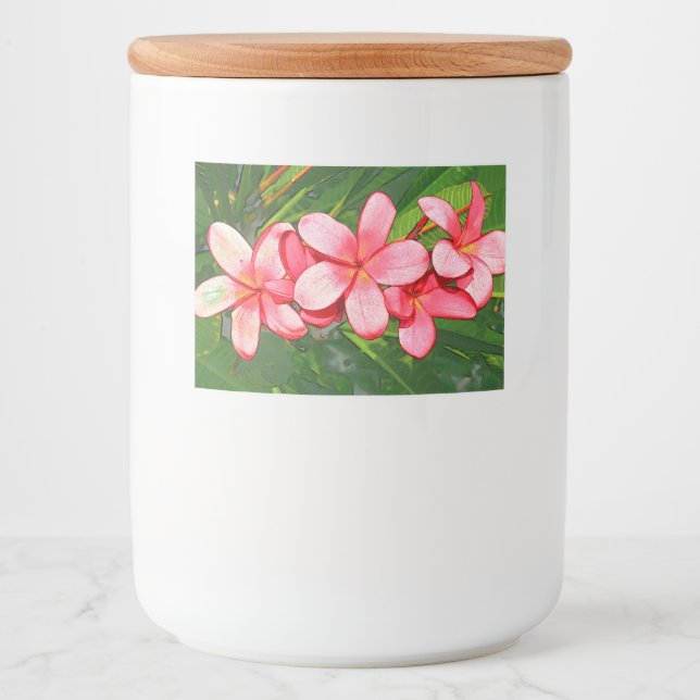 Etiqueta Para Comida Plumerias (Anverso)