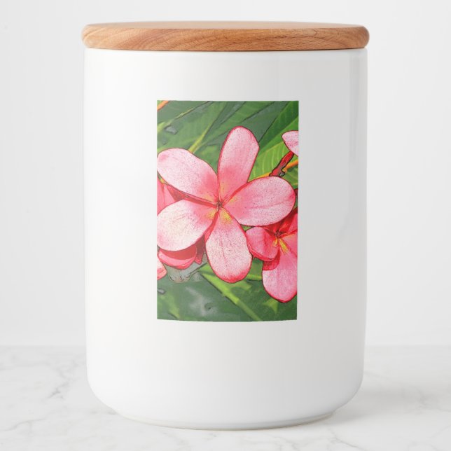 Etiqueta Para Comida Plumerias (Anverso)