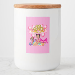 Etiqueta Para Comida Princesa de rosa