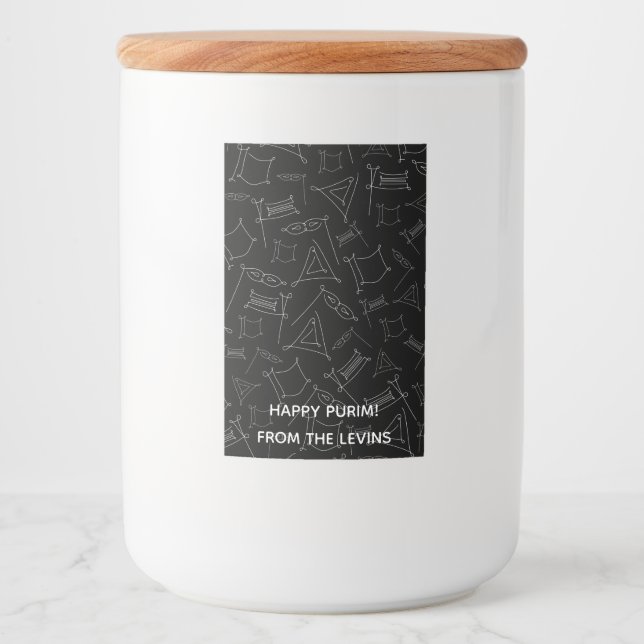 Etiqueta Para Comida Purim (Anverso)