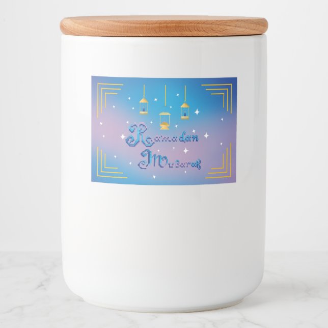 Etiqueta Para Comida Ramadan Mubarak (Anverso)