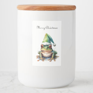 Etiqueta Para Comida Rana de Navidades rojos, personalizado