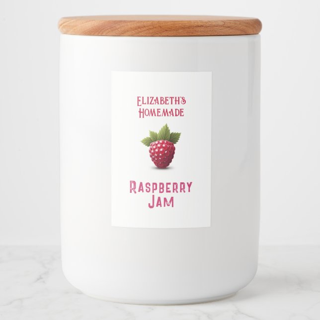 Etiqueta Para Comida Raspberry Jam (Anverso)