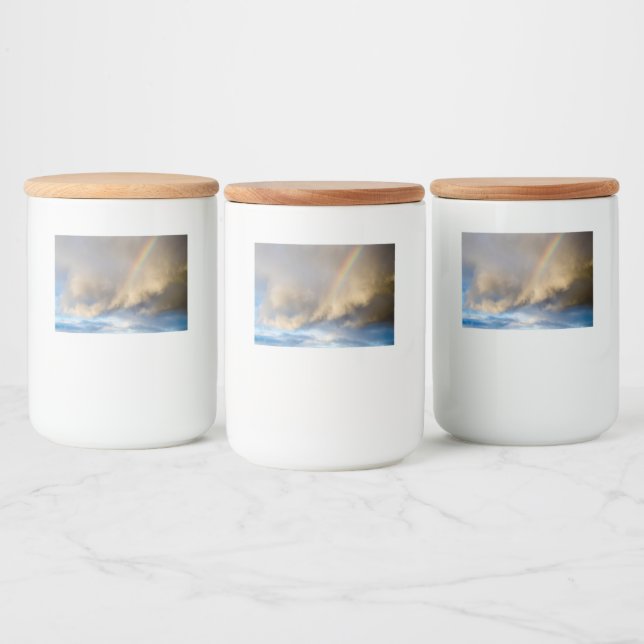 Etiqueta Para Comida rebelión arco iris (Botellas)