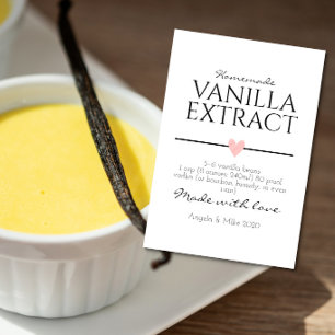 Etiqueta Para Comida Receta de extracto de vainilla casero en tarro de