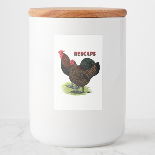 Etiqueta Para Comida Redcaps en inglés (Anverso)