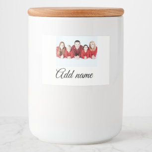 Etiqueta Para Comida regalo simple mínimo añade la foto de tu madre nom