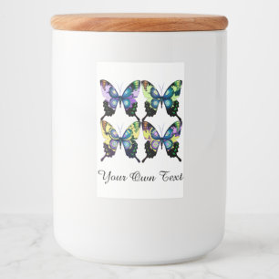 Etiqueta Para Comida Reino de Morpho Blue Elegant Butterflies