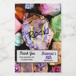 Etiqueta Para Comida Rocas de piedras preciosas