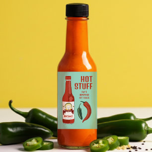 Etiqueta Para Comida Salsa Picante HOT STUFF Jalapeños Chiles