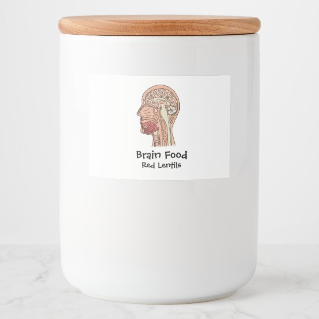 Etiqueta Para Comida Sección transversal del cerebro midsagital (Anverso)