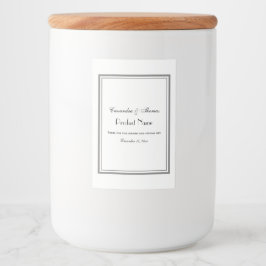 Etiqueta Para Comida Sello de alimentos H con marco gris elegante