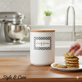 Etiqueta Para Comida Sello de comida elegante personalizada con Monogra