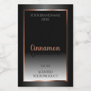 Etiqueta Para Comida Sello de producto blanco negro Shimmery marco de o