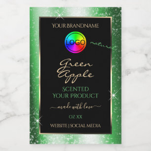Etiqueta Para Comida Sello de producto y logotipo de marco verde esmera