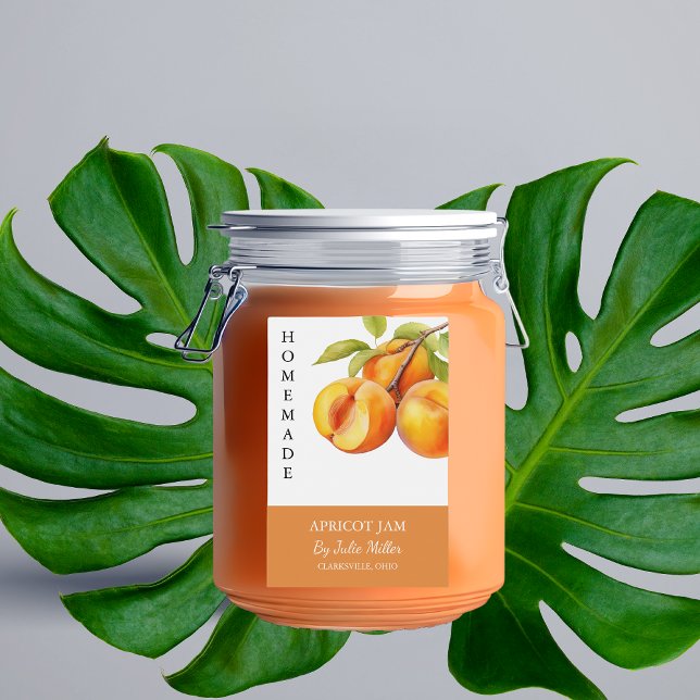 Etiqueta Para Comida Sello elegante de Apricot casero (Subido por el creador)