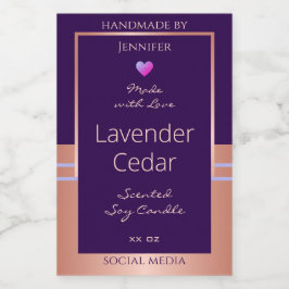 Etiqueta Para Comida Sello elegante de embalaje de producto oro Rosa pú