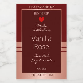 Etiqueta Para Comida Sello elegante de embalaje del producto Rosa de bo