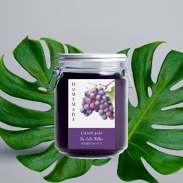 Etiqueta Para Comida Sello elegante de jamón de uva casera