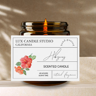 Etiqueta Para Comida Sello minimalista elegante de la vara de Hibiscus