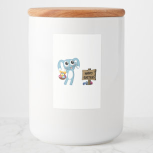 Etiqueta Para Comida Semana Santa Bunny desea feliz Pascua