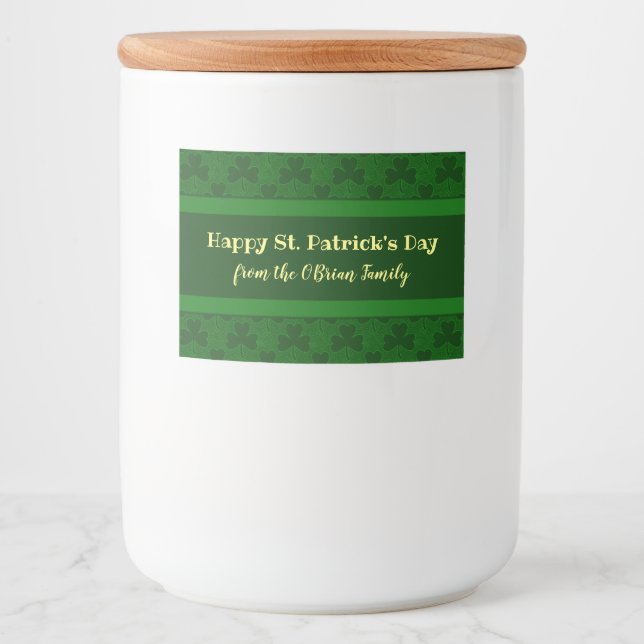 Etiqueta Para Comida Shamrock (Anverso)