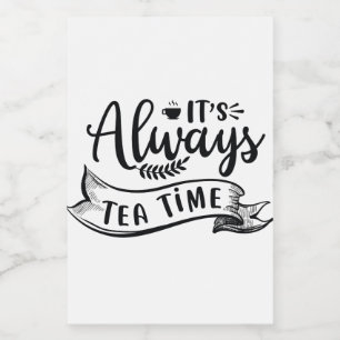 Etiqueta Para Comida Siempre hora del té