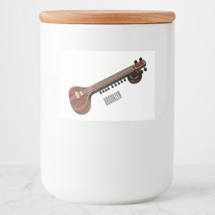 Etiqueta Para Comida Sitar personalizado ilustracion