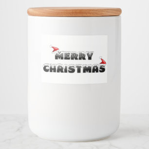 ETIQUETA PARA COMIDA SNOWY MERRY NAVIDAD