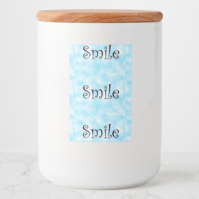 Etiqueta Para Comida Sonrisa (Anverso)