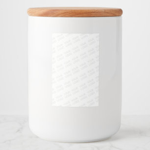 Etiqueta Para Comida Su logotipo se ha iluminado y repetido automáticam