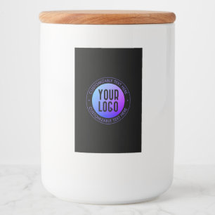 Etiqueta Para Comida Su logotipo y degradado moderno de color azul y vi