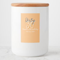 Sucio anuncio de cumpleaños retro simple y naranja