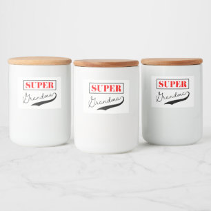 Etiqueta Para Comida Super Abuela